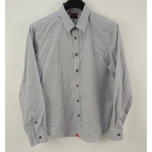 UNTUCKit Rubican Wrinkle Free Men Large Long Sleeve Woven Cotton Button Up Shirt